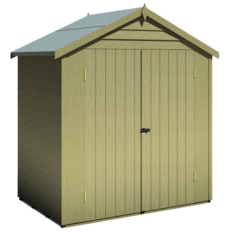 Shire 4 X 6ft Pressure Treated Overlap Apex Garden Shed Wilko