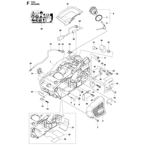 Housing Assembly For Husqvarna T525 Chainsaw Lands Engineers