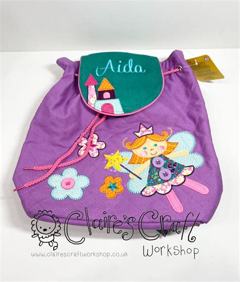 Personalised Fairy Stephen Joseph Quilted Backpack For Children School