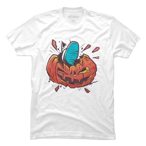 Men's Design By Humans Halloween Smashed Pumpkin By Blackberry55 T-shirt - White - Medium : Target