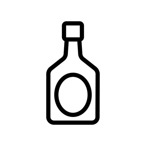 A Bottle Of Liquor Icon Vector Isolated Contour Symbol Illustration