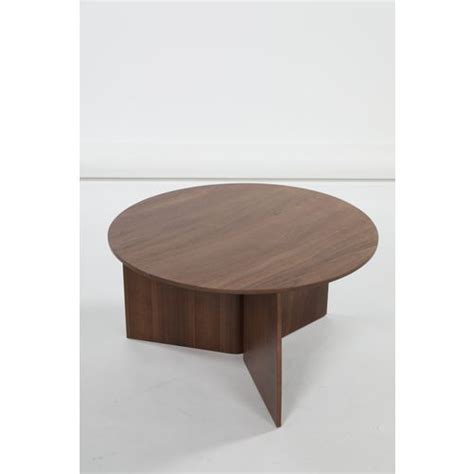 Slit Wood Table Cm Lacquered Walnut Franckly