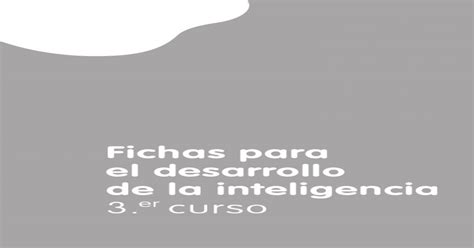 Fichas Para Desarrollo De La Inteligencia Primaria Pdf Document