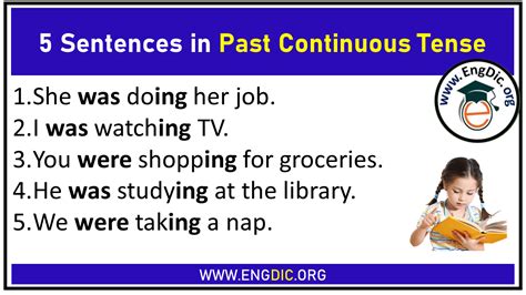 5 Examples Of Past Continuous Tense Archives - EngDic