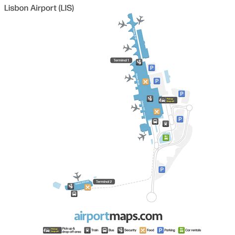 Lisbon Airport (LIS) – terminal map | Airportmaps.com