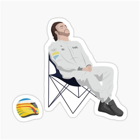 Fernando Alonso Deckchair F1 Classic Sticker For Sale By