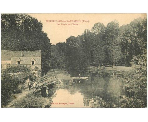 Carte Postale Ancienne 27 NOTRE DAME DU VAUDREUIL Passerelle Sur L