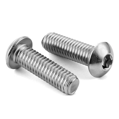 M8 125 X 25mm Button Head Socket Cap Screws Stainless Steel 18 8 Bright Finish Fully