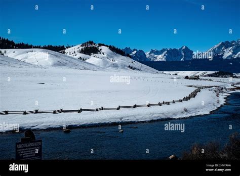 Idaho's Sawtooth Mountains in winter Stock Photo - Alamy