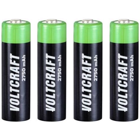 Pile Rechargeable LR6 AA VOLTCRAFT HR06 NiMH 2750 MAh 1 2 V 4 Pc S