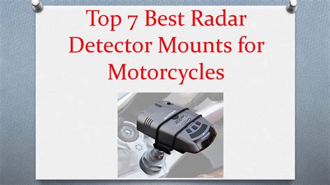 Top 7 Best Radar Detector Mounts For Motorcycles In 2019 Youtube