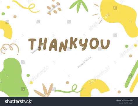 Thank You Appreciation Gratitude Floral Leaves Stock Illustration 2186714939 Shutterstock