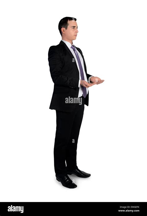 Isolated Business Man Carry Something Stock Photo Alamy