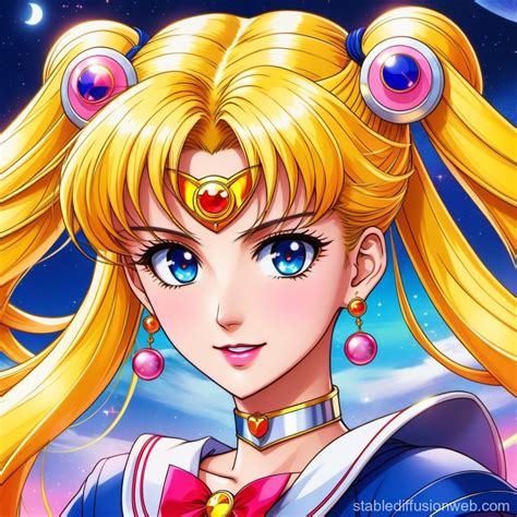 Pretty Soldier Sailor Moon Stable Diffusion Online