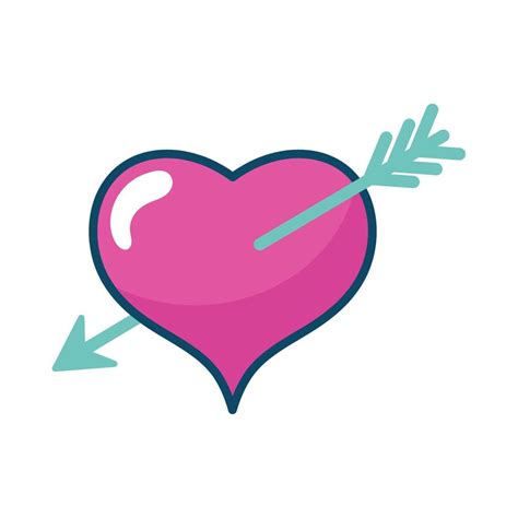 heart love with arrow 10480751 Vector Art at Vecteezy