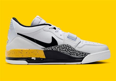 Jordan Legacy Low White Black Yellow Sneakernews