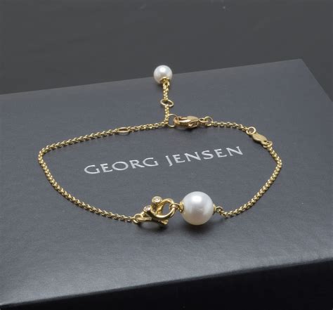 Georg Jensen Magic armbånd med perle og brillanter 18 kt guld