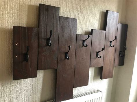 Rustic Reclaimed Pallet Wood Timber Planks Coat Hanger Boards Recycled