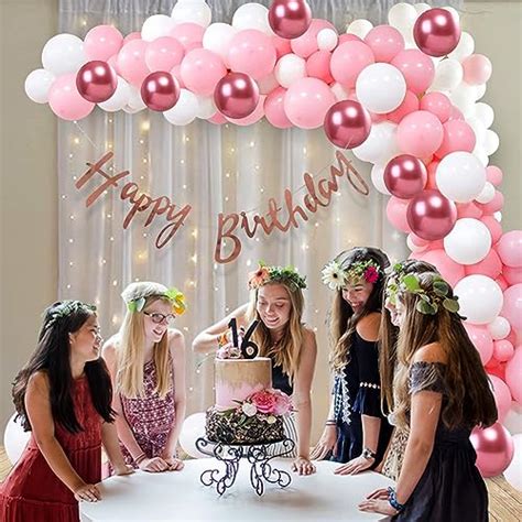 Party Propz Pink Theme Birthday Decorations For Girls Combo Of Pcs