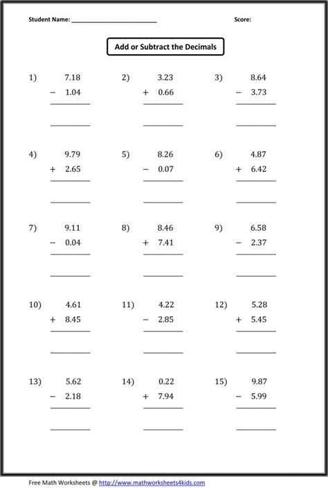 6th Grade Math Facts And Printable Worksheets 2024