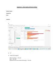 MIS 6380 Assignment 1 Basic Graphs And Charts In Tableau Docx