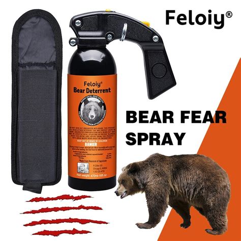 Lot of 2 - Feloiy Pepper Power Bear Spray Repellant w/ Griz Guard