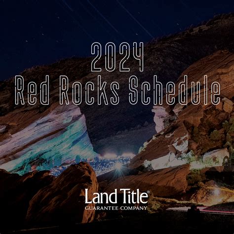 Red Rocks 2024 Schedule Time Elie Nicola