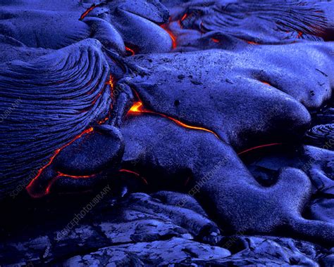 Cooling lava flow - Stock Image - E390/0301 - Science Photo Library