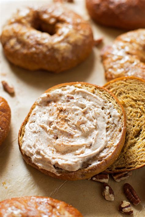 Pumpkin Bagels Honey Pecan Cream Cheese Life Made Simple