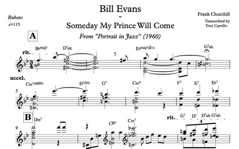 Someday My Prince Will Come Bill Evans Intro