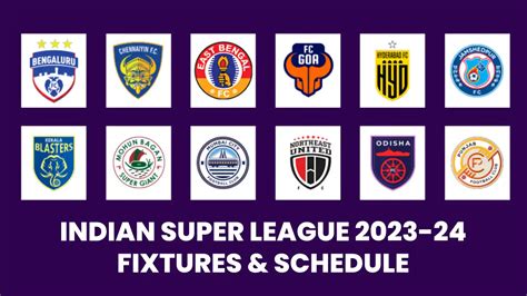 Isl 2023 24 The Full Fixtures And Match Schedule Of Indian Super