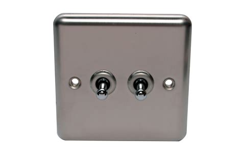 Holder 10a 2 Way Single Polished Steel Toggle Switch Departments