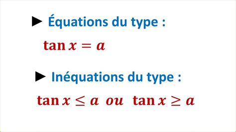 Quations Tan X A Et In Quations Tangente Calcul Trigonom Trique