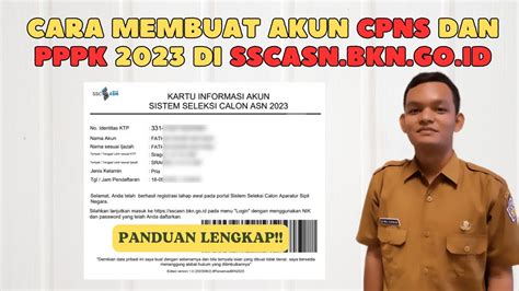 Cara Daftar Akun Cpns Dan Pppk Di Portal Sscasn 2023 Lengkap Youtube