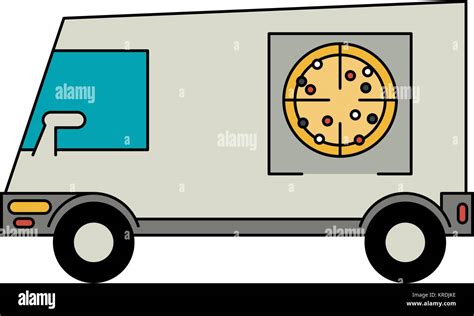 Pizza Delivery Van Stock Vector Image And Art Alamy