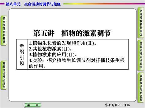 【导学教程】2016届高三生物一轮总复习课件：第八单元第五讲植物的激素调节word文档在线阅读与下载无忧文档