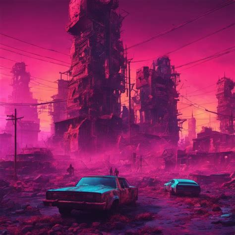 Neon Post Apocalyptic World Ai Generated Artwork Nightcafe Creator