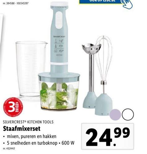 Silvercrest Kitchen Tools Staafmixerset W Promotie Bij Lidl