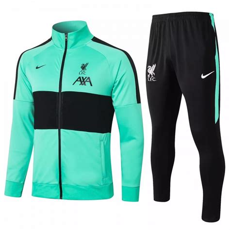 Liverpool Presentation Soccer Tracksuit Green 2020 2021 Best Soccer