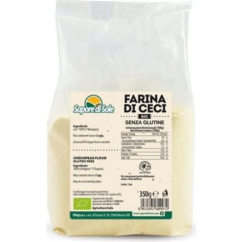 Sapore Di Sole Organic Chickpea Flour Gluten Free 350 G Piccantino