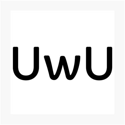 Uwu Meme Happy Anime Face Emoticons Text Emoji Photographic Print By