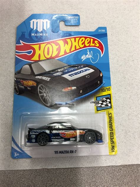 2019 Hot Wheels 27 HW Speed Graphics 95 Mazda RX 7 MadMike New On