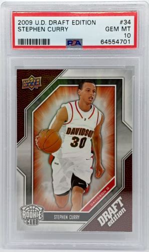 Stephen Curry 2009 10 Upper Deck Draft Edition 34 RC Rookie PSA 10