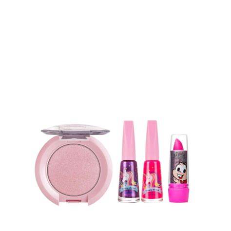 Kit Infantil C Maquiagem Batom Brilho Esmalte Bz No Shoptime