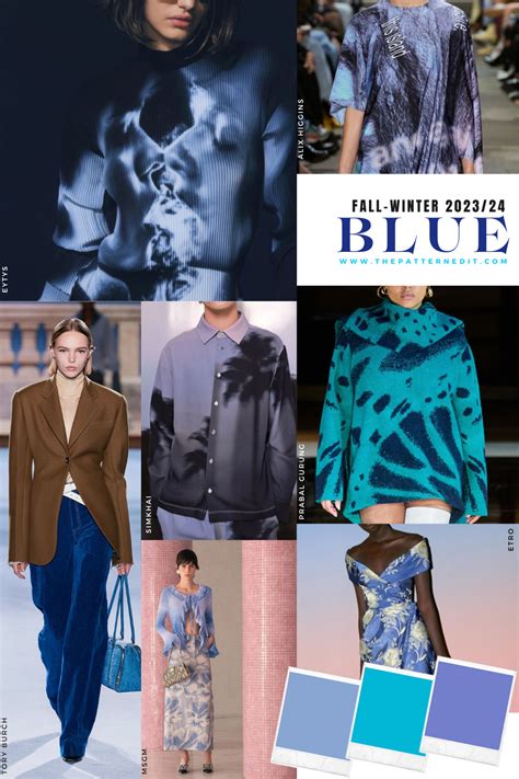 Dive into the power of tranquil yet bold blues of Fall Winter 2023-2024 ...