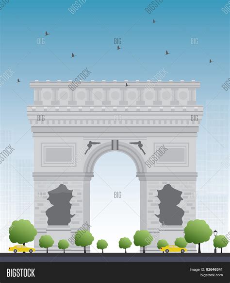 Arch Triumph Paris Vector And Photo Free Trial Bigstock