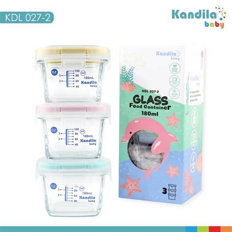 Jual KANDILA Baby Glass Food Container Wadah Mpasi Kaca Lock And Lock