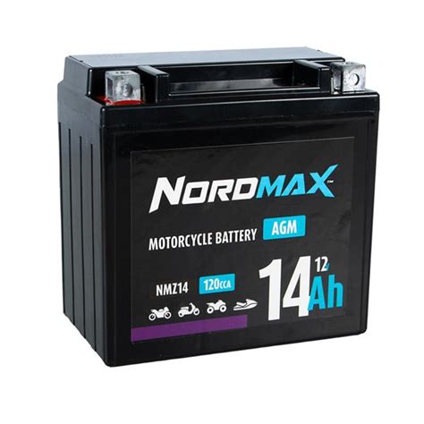 Mc Batteri Agm Nordmax V Ah A Aprilia Bmw Harley Davidson