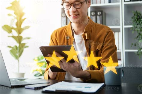 Customer Or Client The Stars To Complete Five Stars With Copy Space