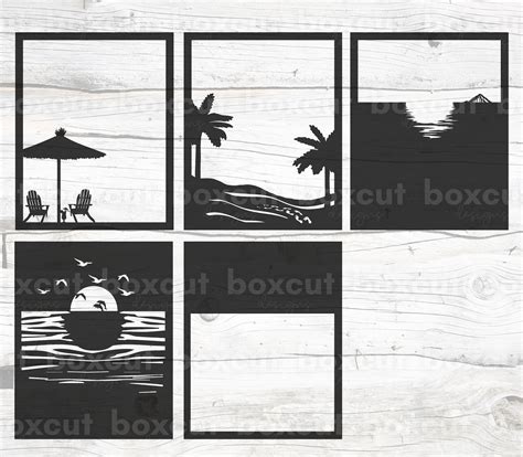 Beach Shadow Box Svg Free Svg Cut Files